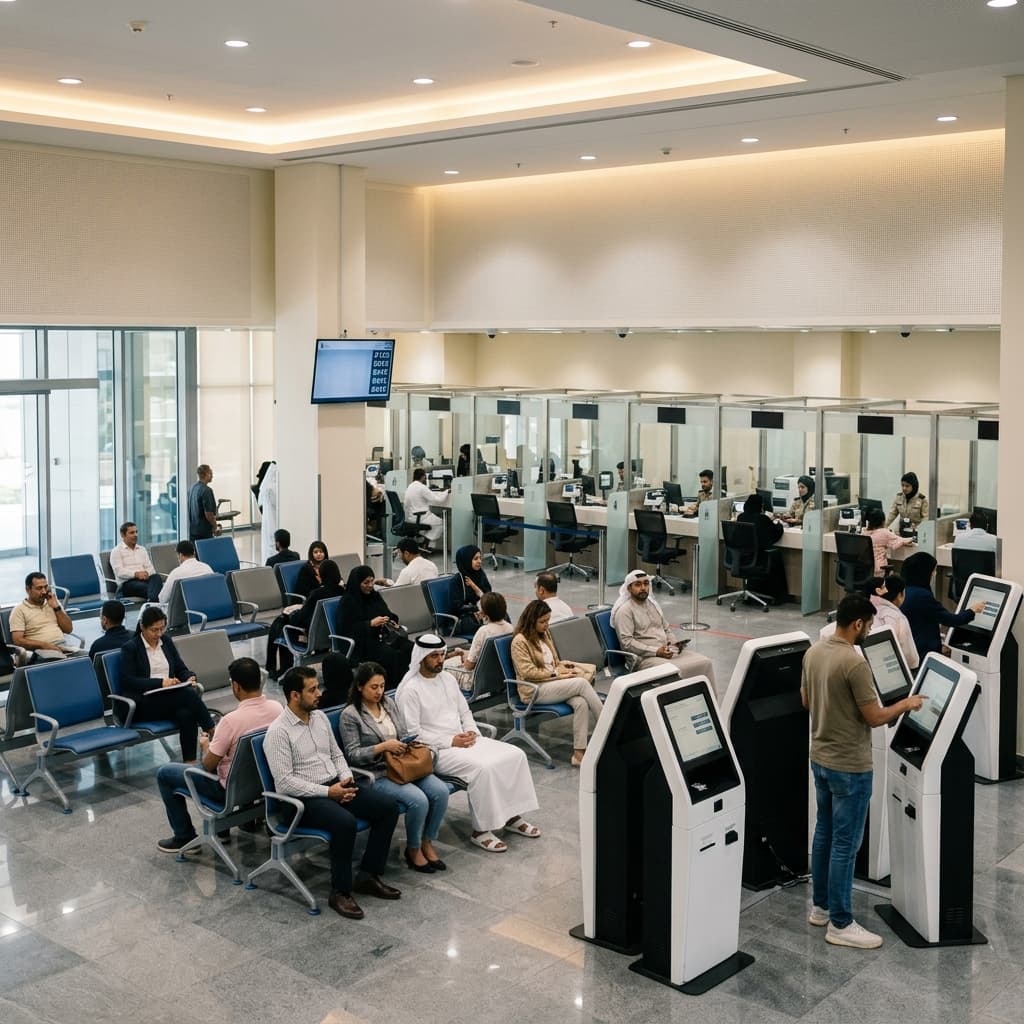 Inside an ICP Federal Authority biometric center in Dubai